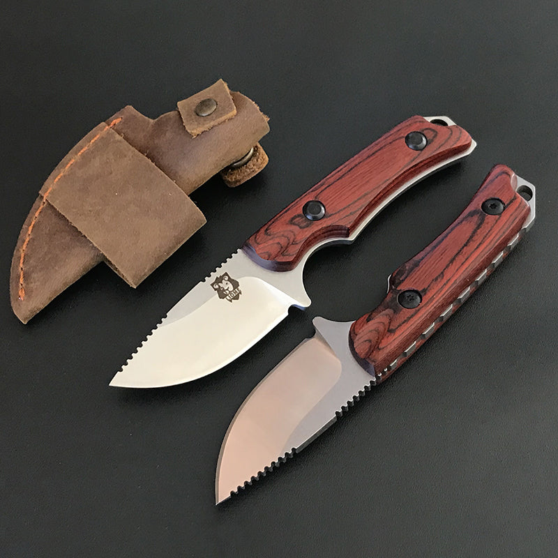 Liome 15017 Red-brown Wooden Handle Pocket EDC Tool