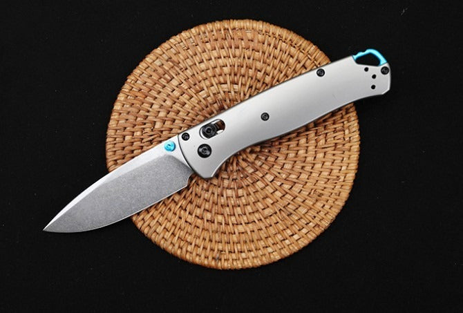 BM535-3 Silver Titanium Handle S90V Outdoor Folding Tool