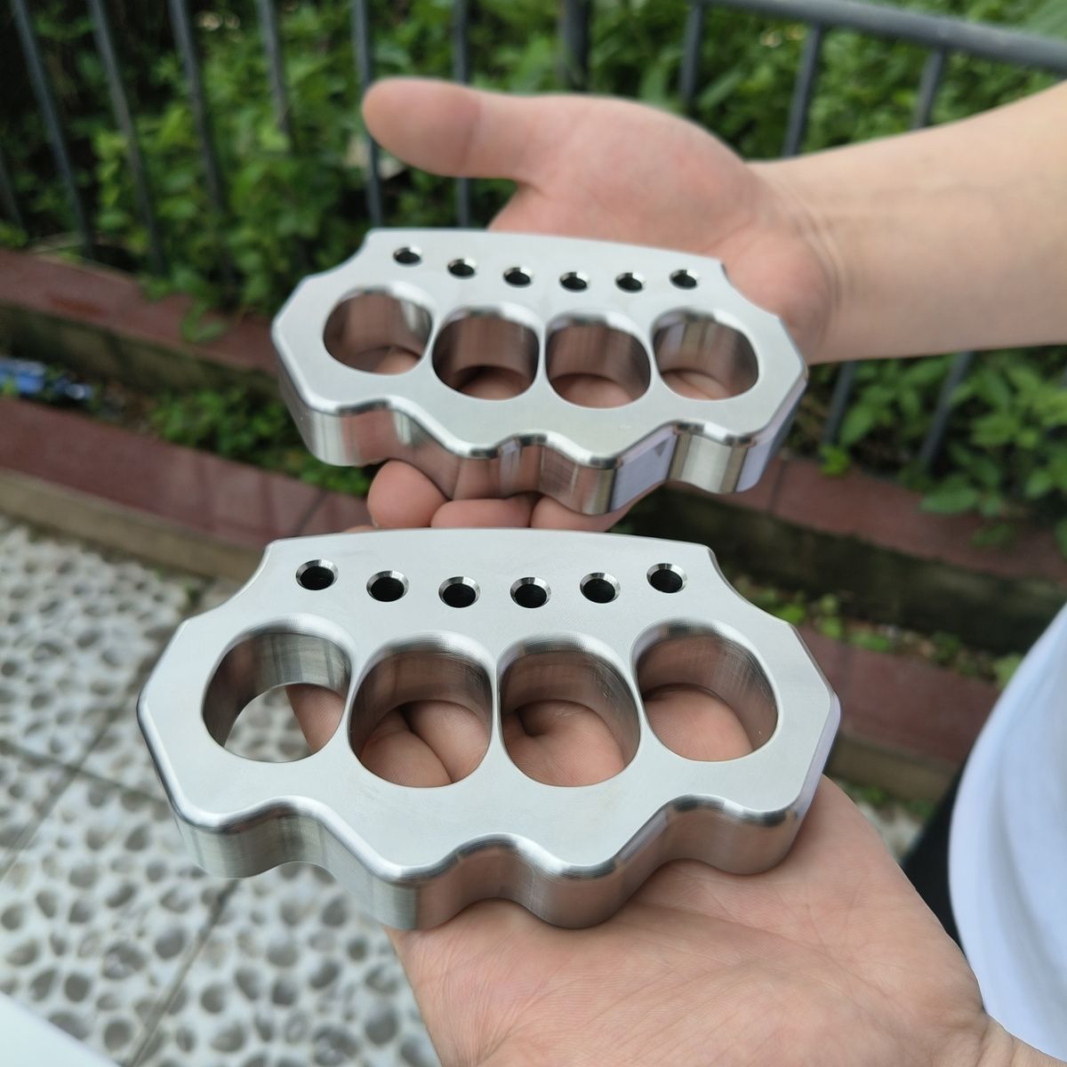 Thickened Steel Four-hole Outdoor Tool