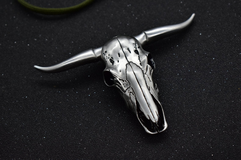 Damascus Steel Bullhead Outdoor Carrying EDC Tool