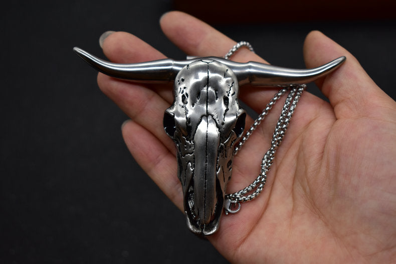 Damascus Steel Bullhead Outdoor Carrying EDC Tool