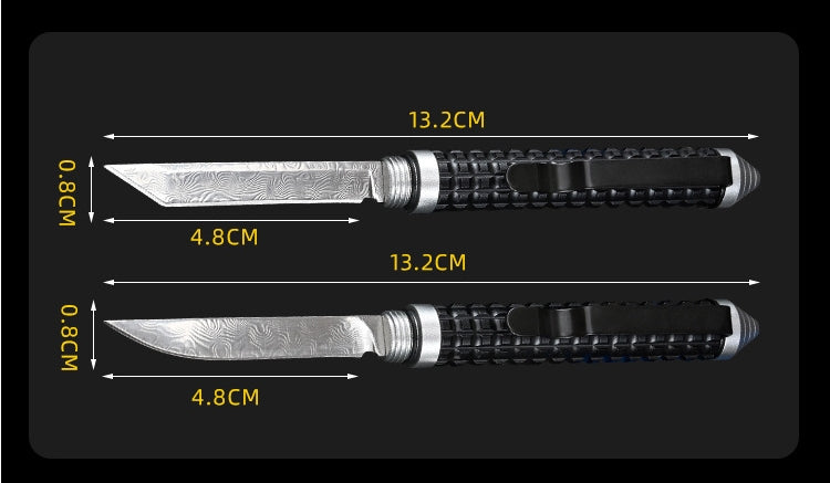 Mini Damascus Pen Multifunctional Pocket Tool