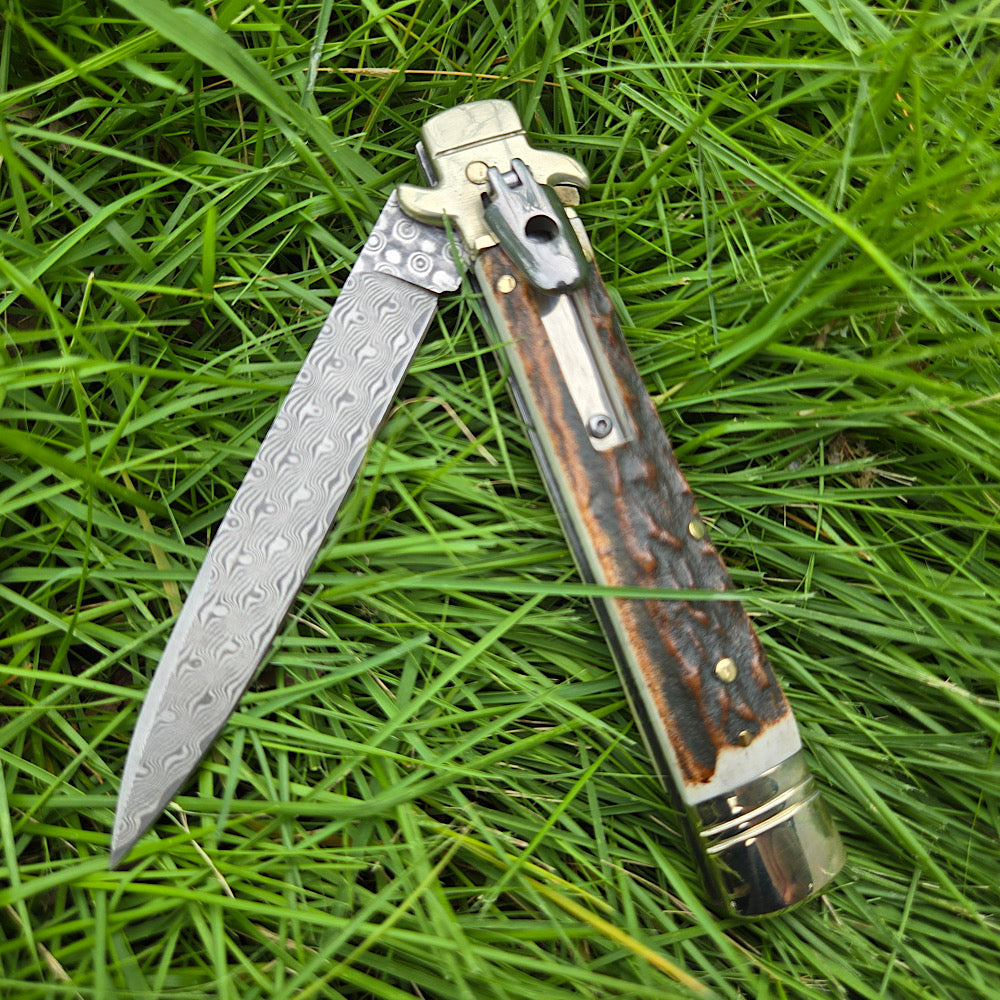 Classic Antler Handle Damascus Outdoor Tools