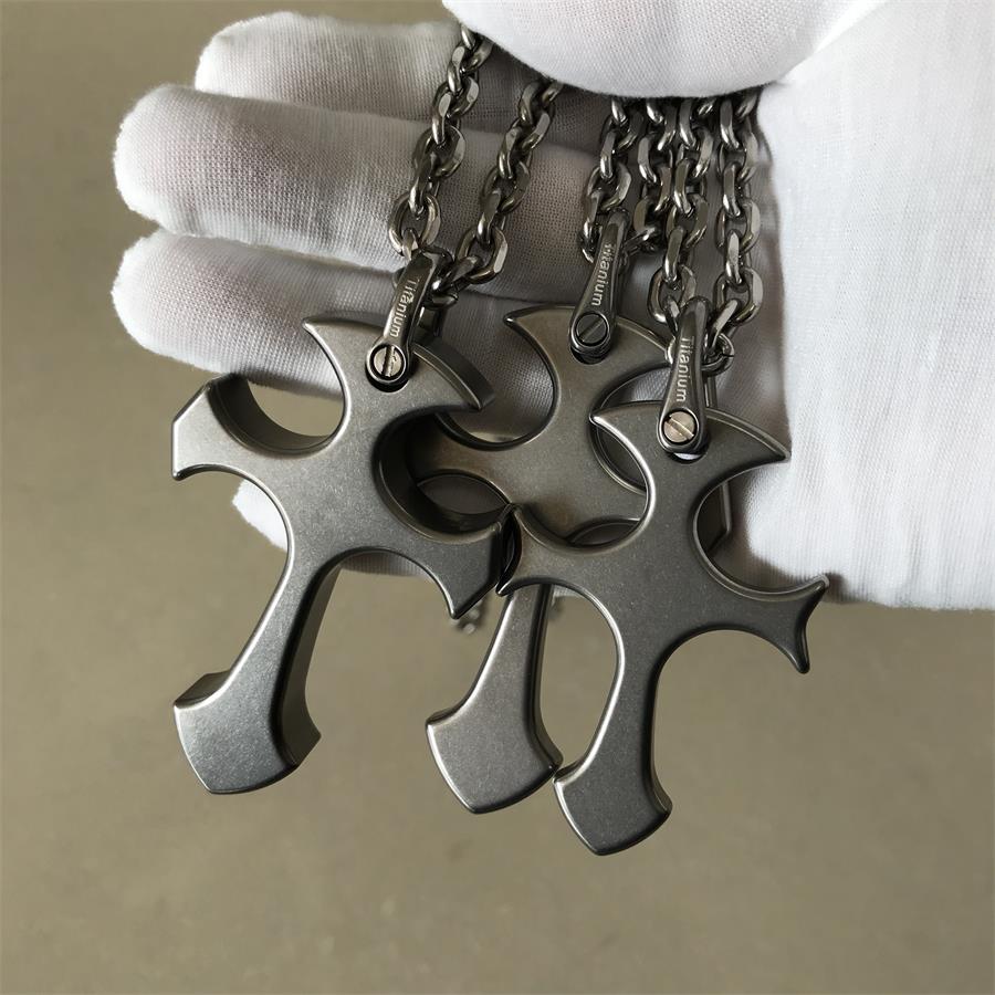 Outdoor Titanium Cross Pendant EDC Tool