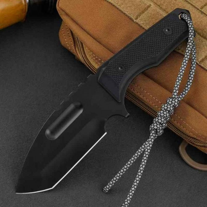 Black Titanium G10 Dual-Color Camouflage Pattern K-Sheath Outdoor Tool