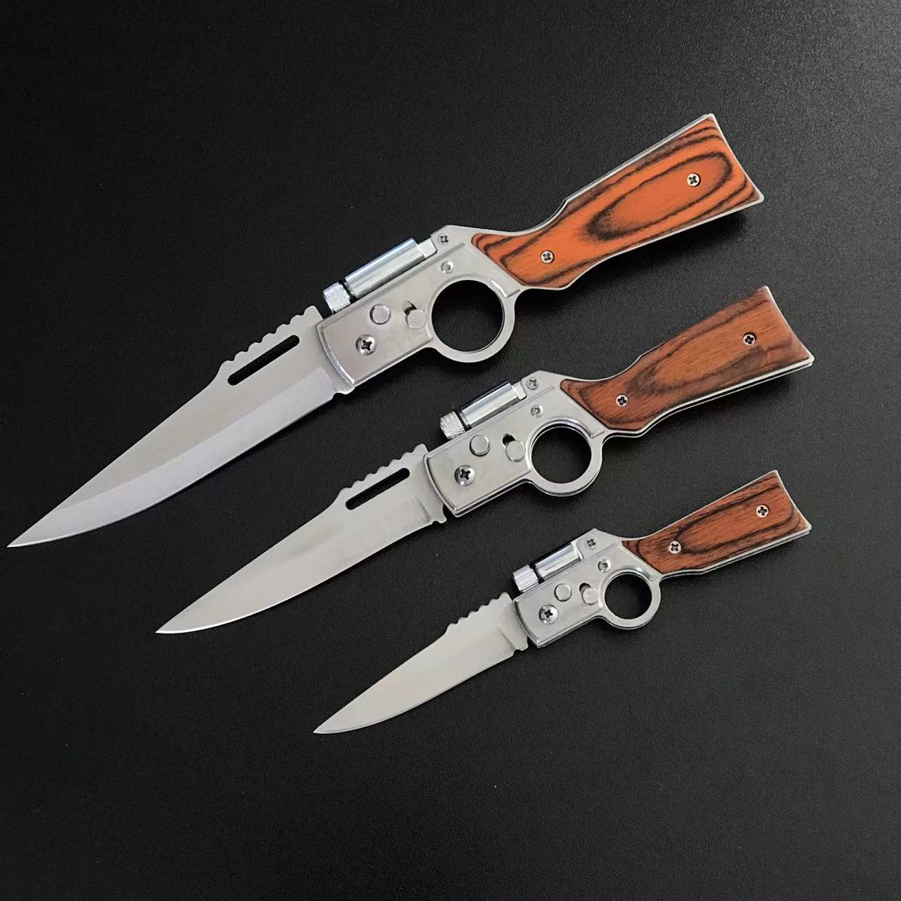Folding with Light Colored Wood Textured Pocket Tool