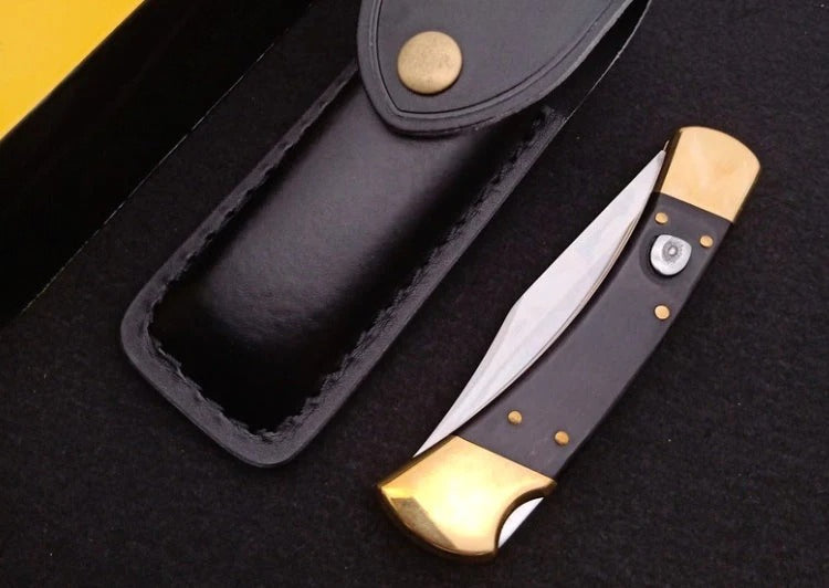 Single Handle Copper Rivet Black Rosewood Wood Bk 110 Outdoor Folding Tool