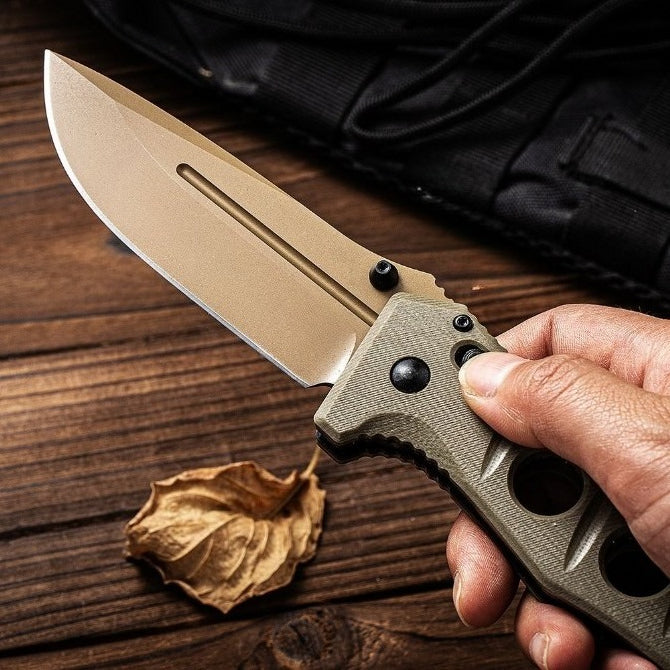 BM275SFE-2 G10 D2 Steel Titanium Coated Outdoor Folding Tool