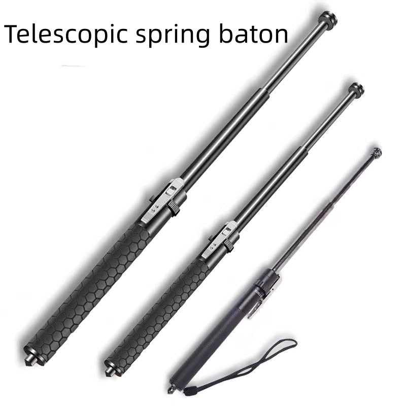 Telescopic spring baton, expandable baton, automatic baton, self-defense, automatic pop-up, outdoor self-defense