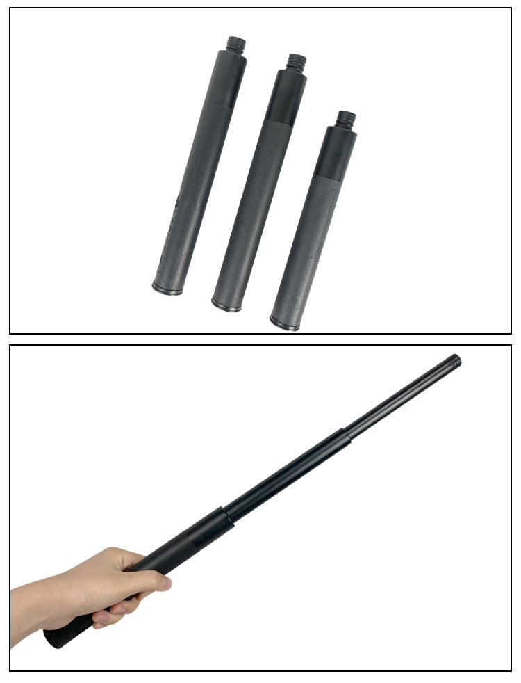 Mechanical expandable baton, aluminum alloy, for self-defense, three-section telescopic baton, portable, enhanced, car-mounted expandable baton
