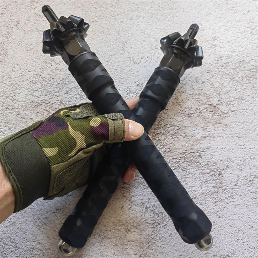 Multifunctional 2-in-1 Rubber Handle 2PCS Black Outdoor Tools