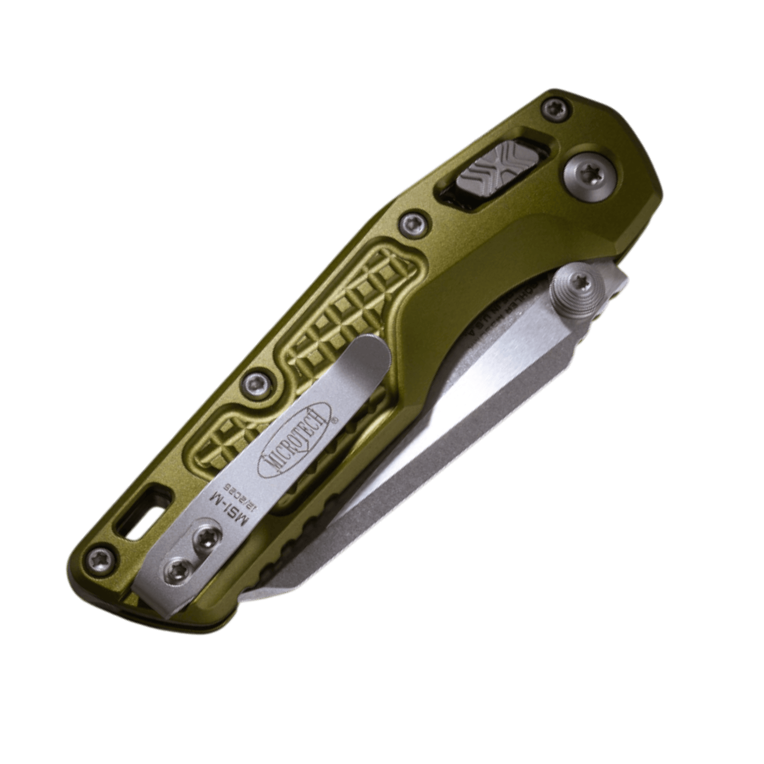 Microtech MSI Mini Folding Knife – Frag Aluminum Handle Stonewash Blade - 210M-10 FR