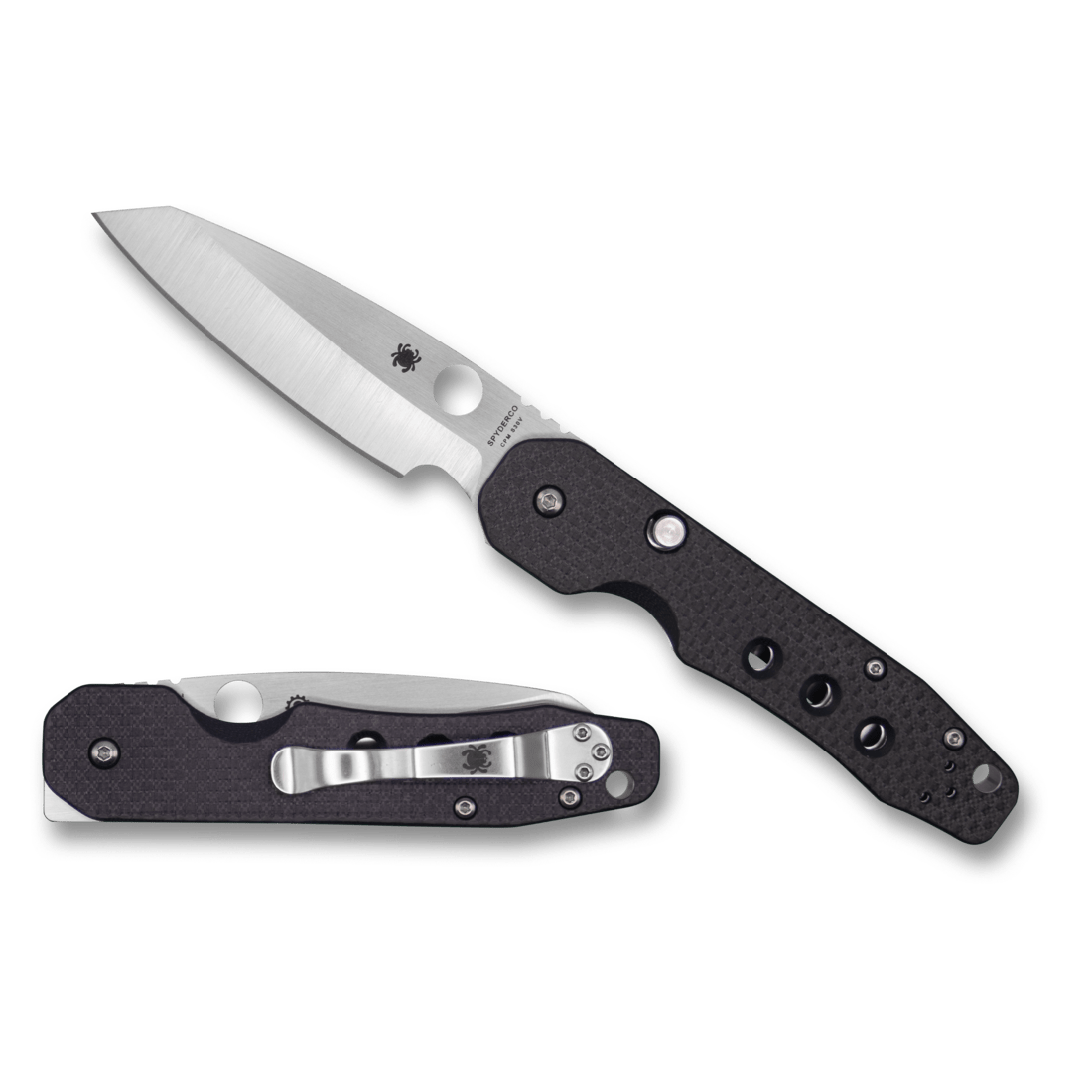 Spyderco Smock Compression Lock Knife Carbon Fiber (3.4" Satin) - Blade City
