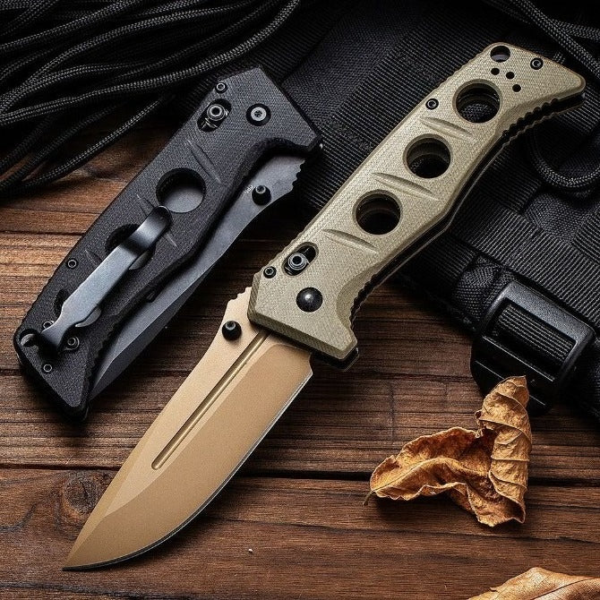 BM275SFE-2 G10 D2 Steel Titanium Coated Outdoor Folding Tool