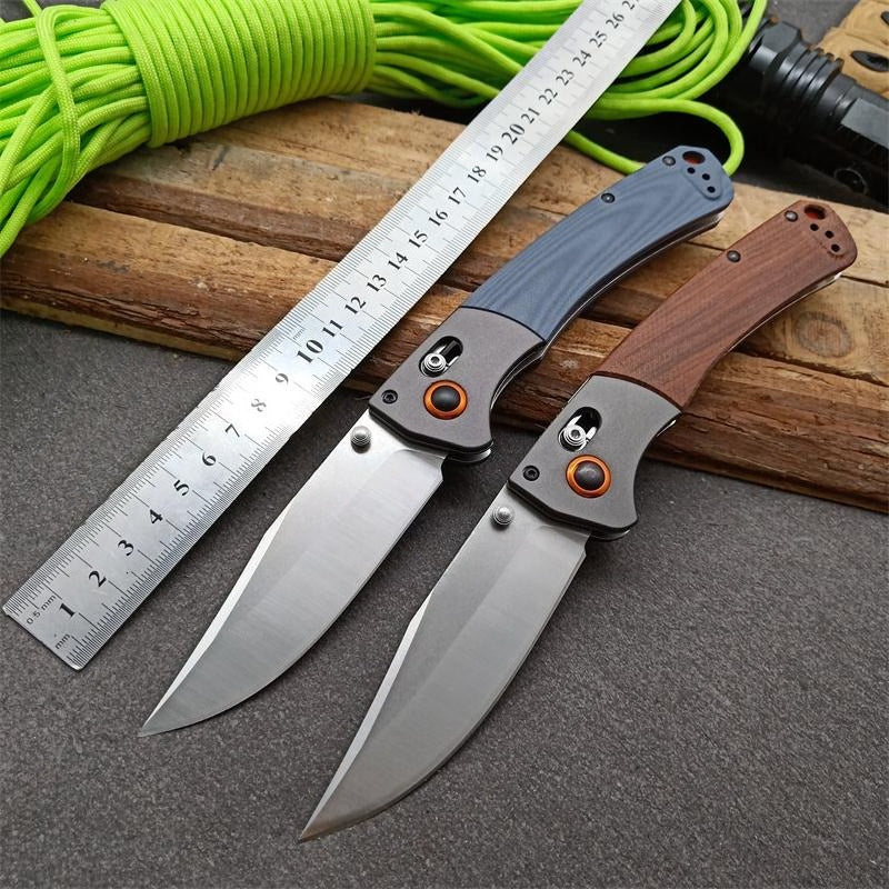 BM15080 G10 Handle and Sandalwood Handle Outdoor Folding Tool