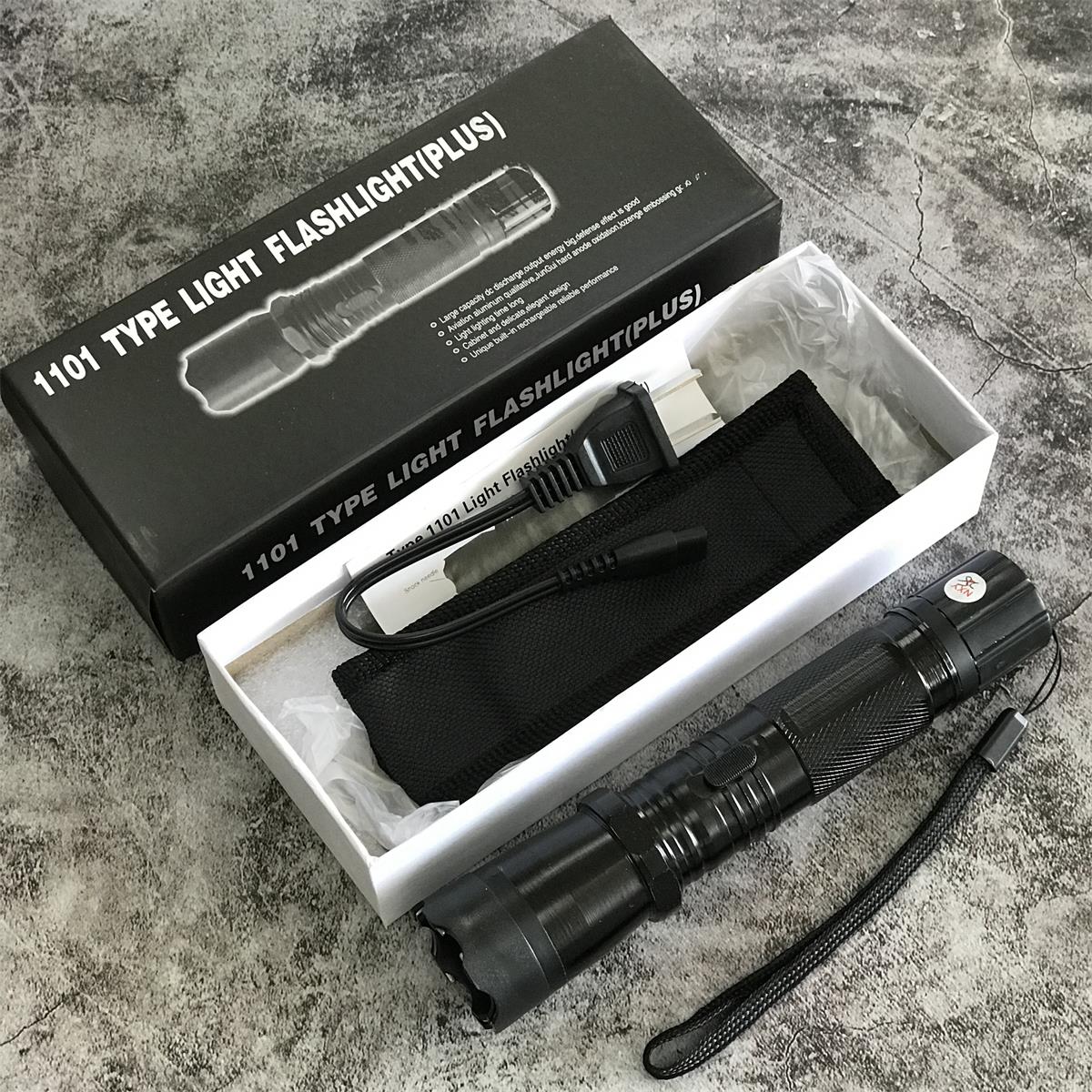 1101 Stun Gun Flashlight Self-defense Electric Stick