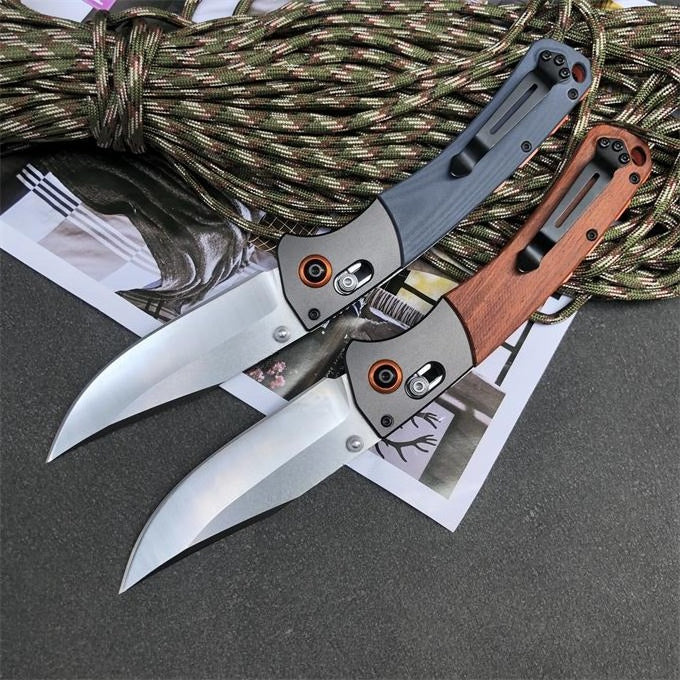 BM15080 G10 Handle and Sandalwood Handle Outdoor Folding Tool