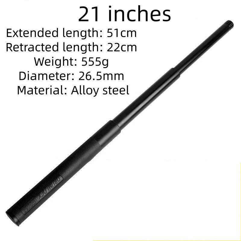Mechanical expandable baton for self-defense, legal for vehicle use, three-section, outdoor heavy-duty telescopic self-defense weapon