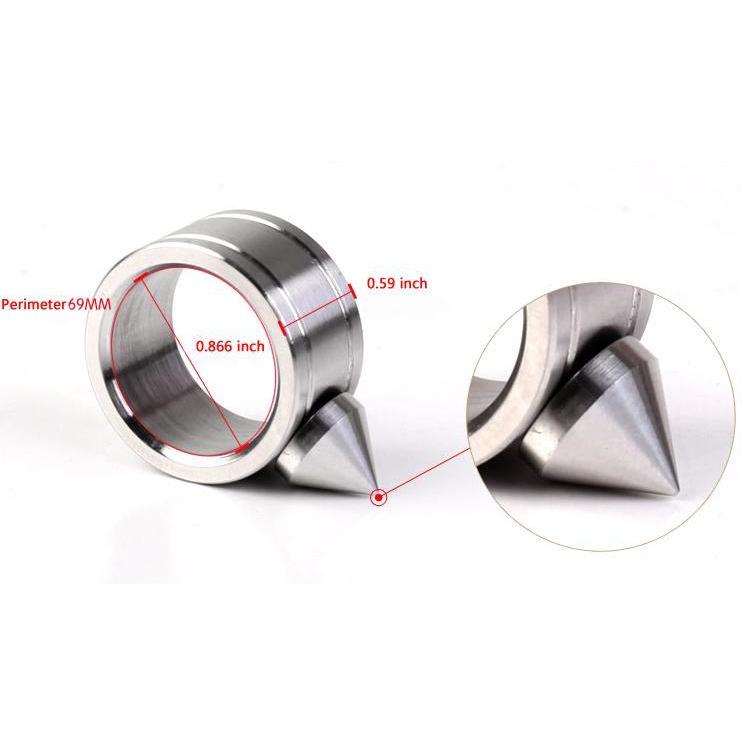 Full Stainless Steel Spike Ring Self Defense With Ball Chain - Cakra EDC Gadgets