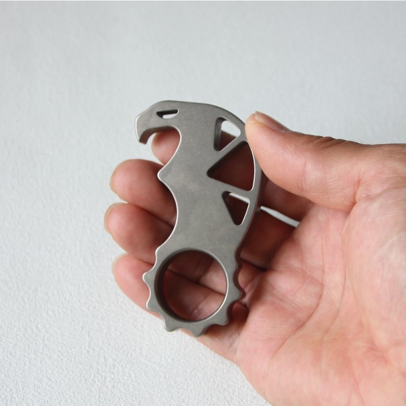 Titanium Monster Bottle Opener Multi-Function Keychain EDC Backpack Tool