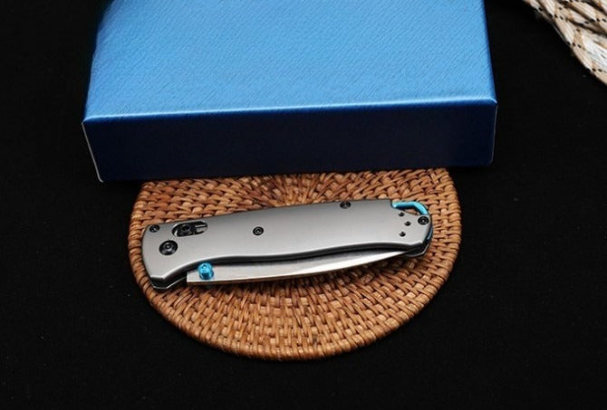 BM535-3 Silver Titanium Handle S90V Outdoor Folding Tool