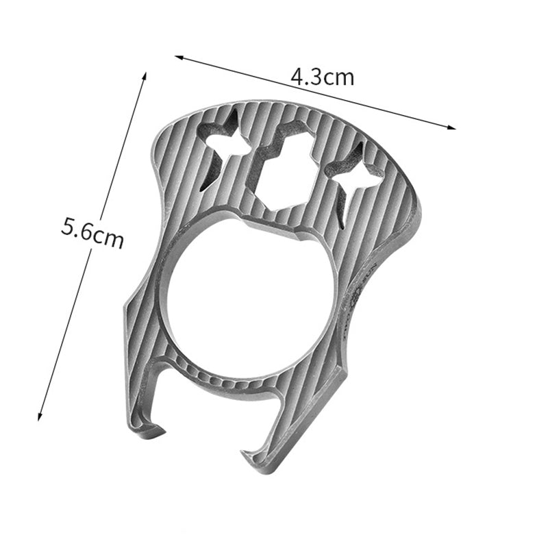 Mini Multifunctional Titanium Bottle Opening EDC Tool Hung on The Keychain