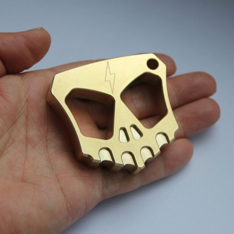 Creative Two Hole Brass Mini Backpack Outdoor Keychain EDC Tool