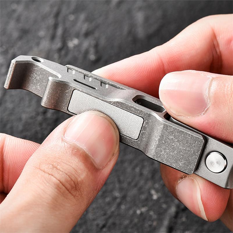 Double-sided Curved Titanium Alloy Flat Two-in-one Nail Clippers Bottle Opener