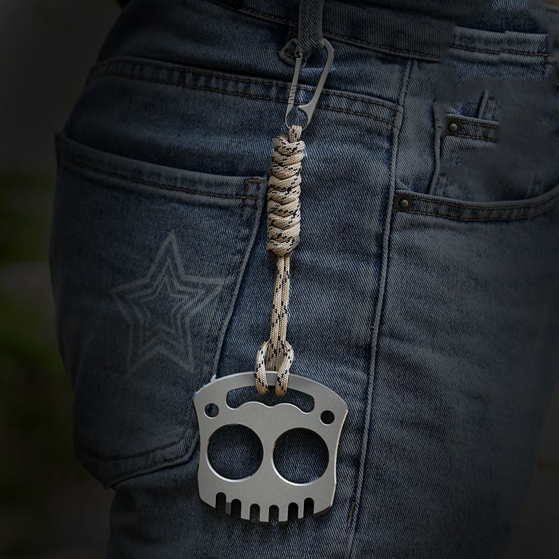 Smiling Blush Skull Multi-function Steel EDC Tool