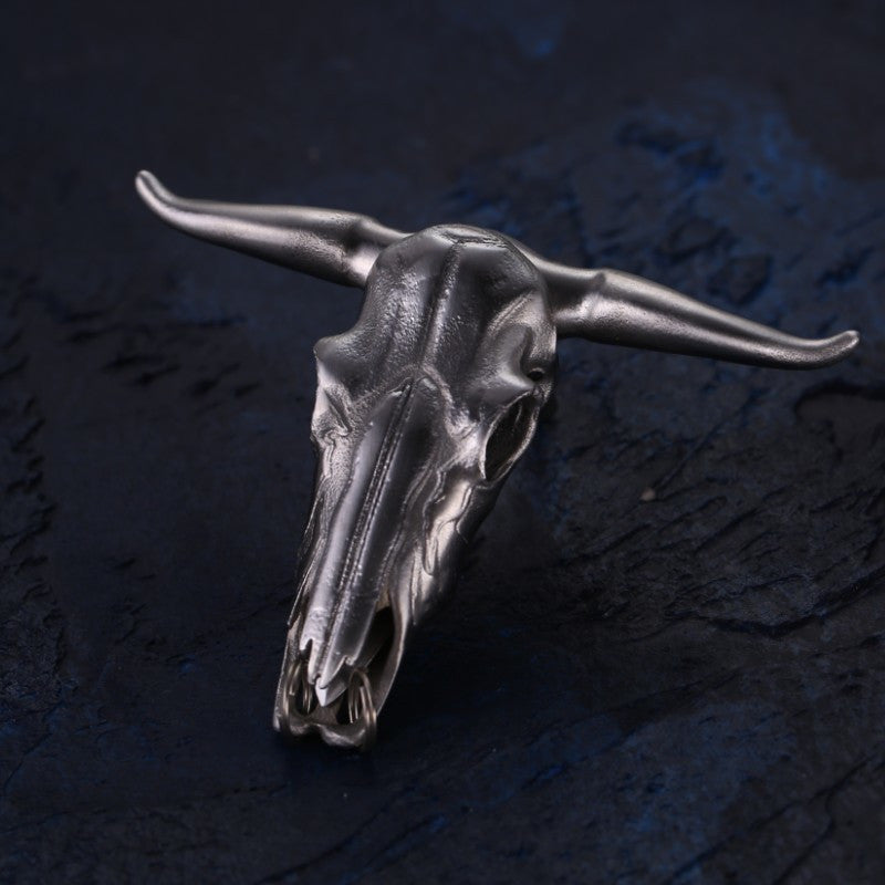 Mini Bullhead Pocket Keychain Backpack Charm EDC Tools