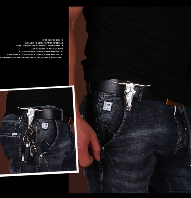 Mini Bullhead Pocket Keychain Backpack Charm EDC Tools