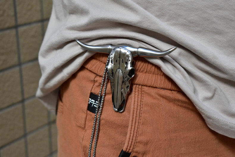 Damascus Steel Bullhead Outdoor Carrying EDC Tool