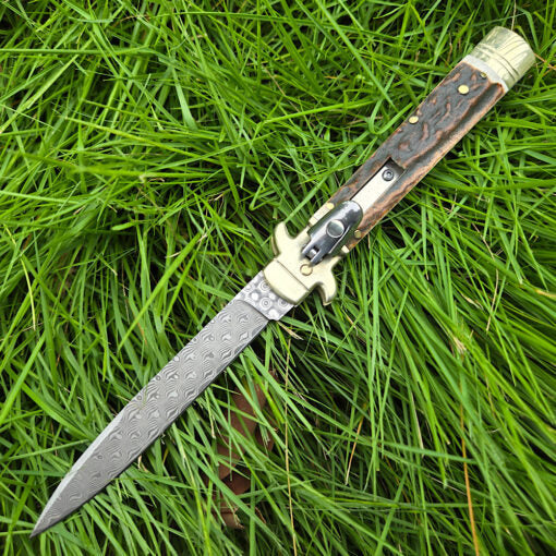 Classic Antler Handle Damascus Outdoor Tools