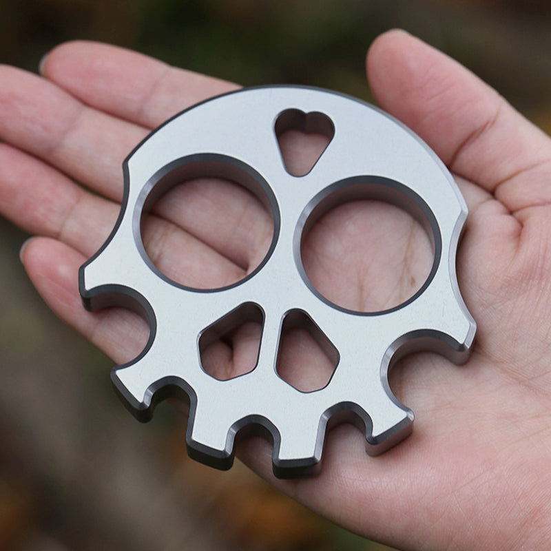 Skull Multifunctional EDC Tool with Surface Silver Titanium Plating