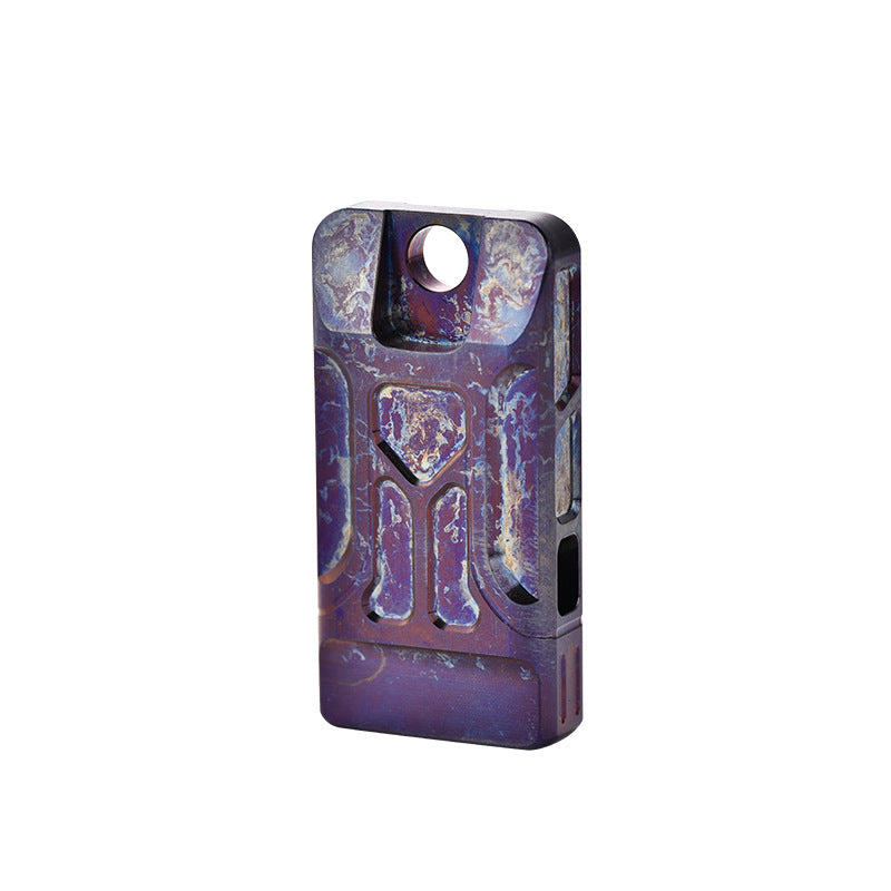 Titanium Pendant Whistle Double Barrel