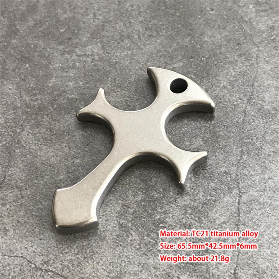 Outdoor Titanium Cross Pendant EDC Tool