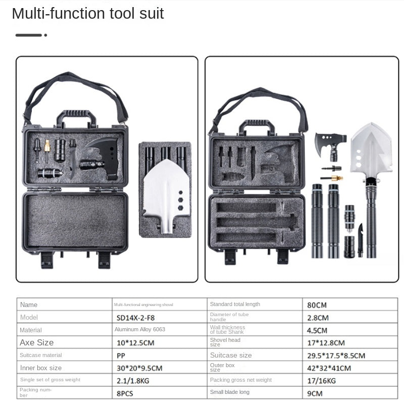 Multifunctional Shovel Suit Outdoor Toolbox