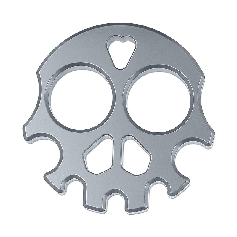 Skull Multifunctional EDC Tool with Surface Silver Titanium Plating