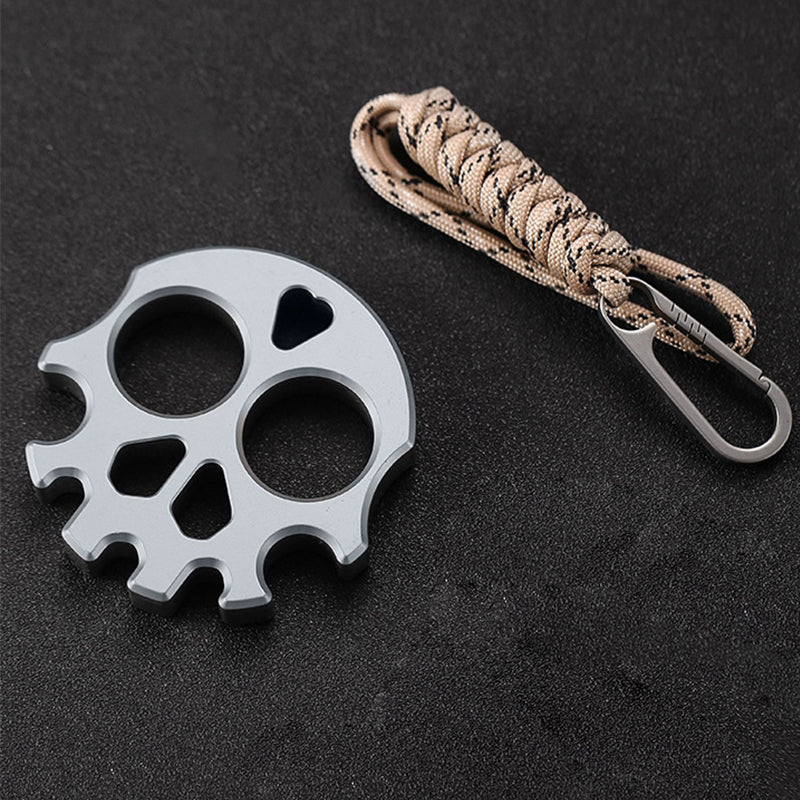 Skull Multifunctional EDC Tool with Surface Silver Titanium Plating