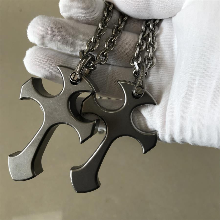 Outdoor Titanium Cross Pendant EDC Tool