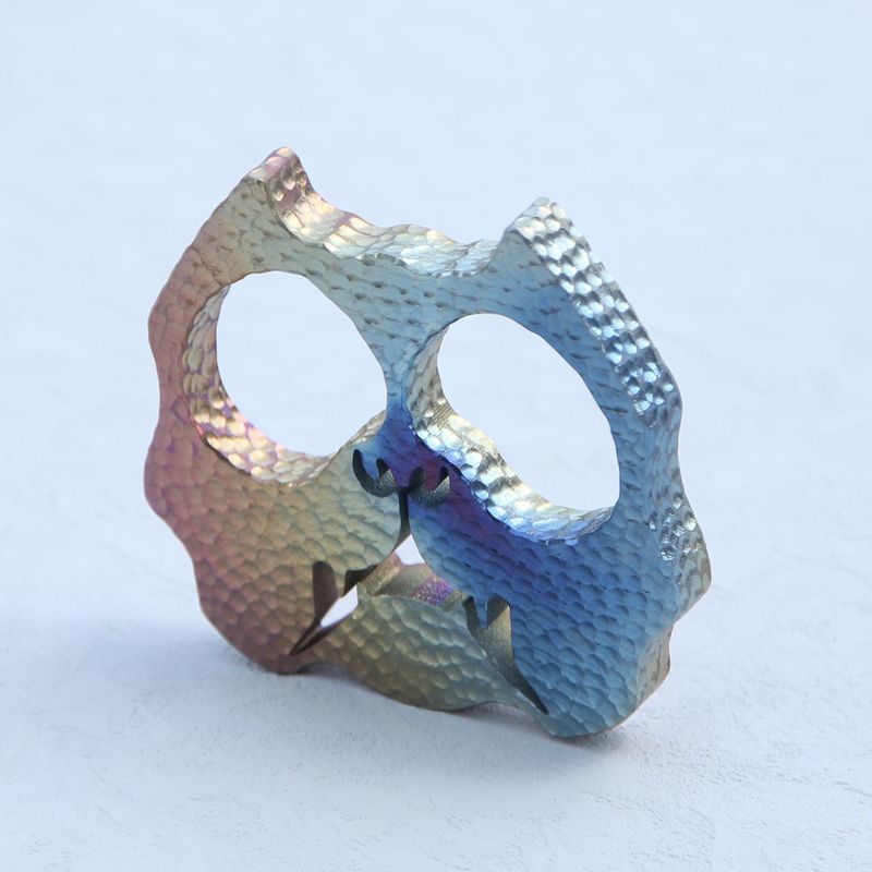 Dog Head Titanium EDC Decoration Outdoor Tool