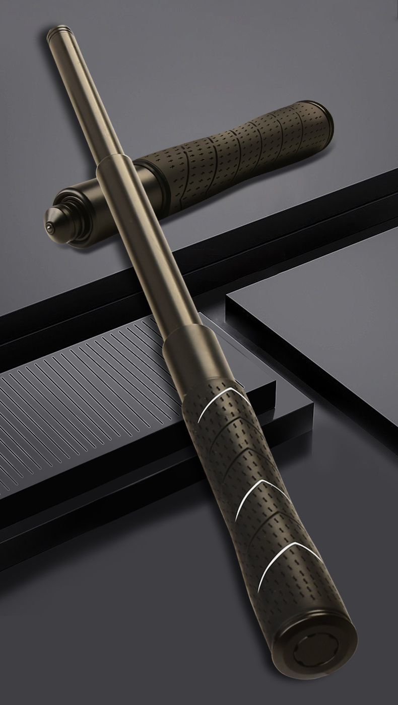 Portable car-mounted mechanical baton, expandable baton, three-section baton, legal self-defense weapon