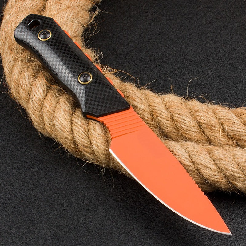 BM15600 Black Nylon Fiberglass Handle D2 Steel Orange Outdoor EDC Tool