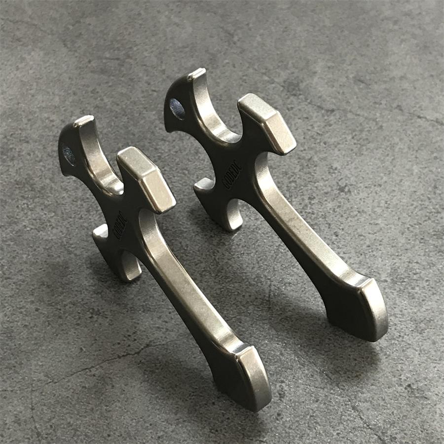 GODEDC Titanium Cross Necklace Keychain Backpack Pendant EDC Tool