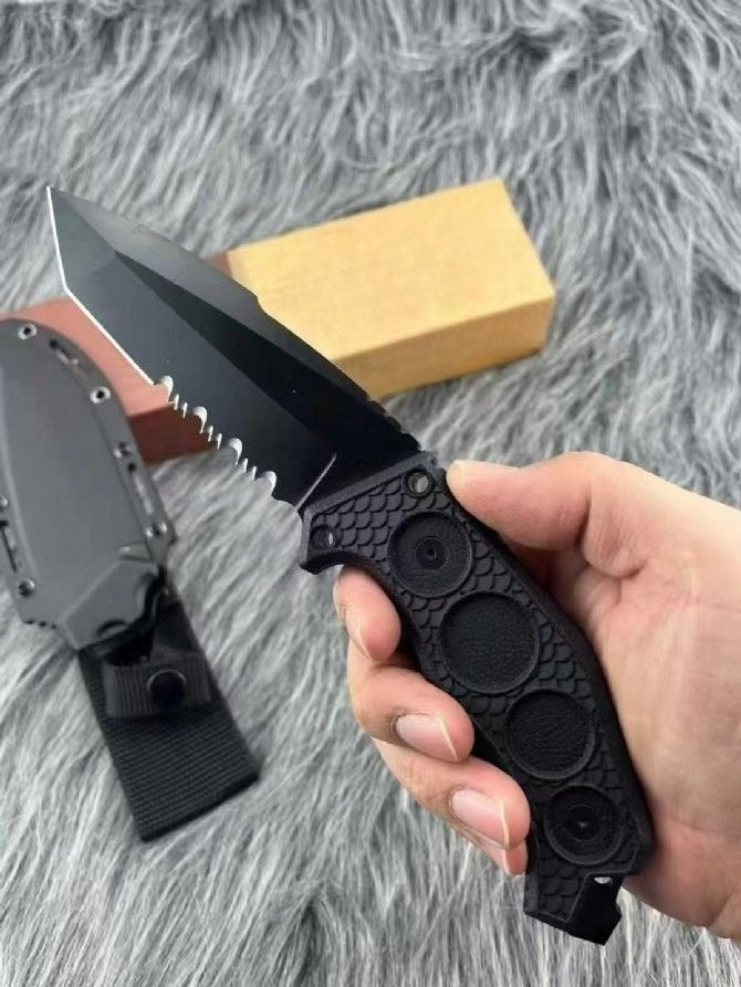 KA-5557 58-60HRC Outdoor Tool with Half Serrated Edge