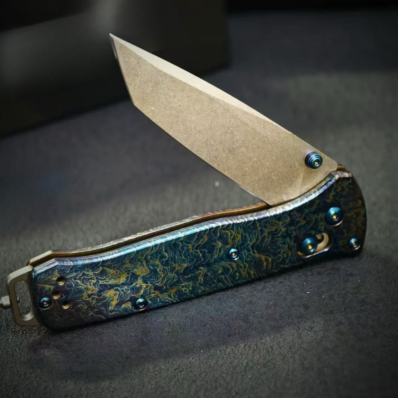 BM537BK Titanium Alloy Lightning Pattern Outdoor Folding Tool