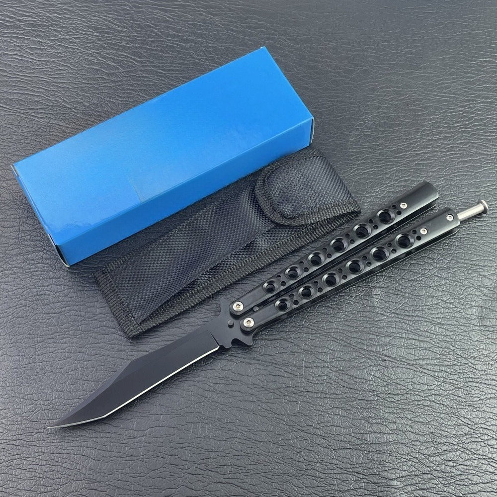 Stainless Steel Portable Swing-hand Unsharpened Outdoor Folding Tool