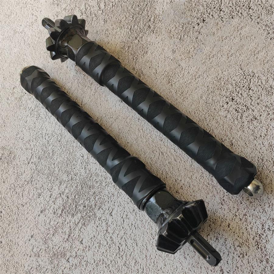 Multifunctional 2-in-1 Rubber Handle 2PCS Black Outdoor Tools