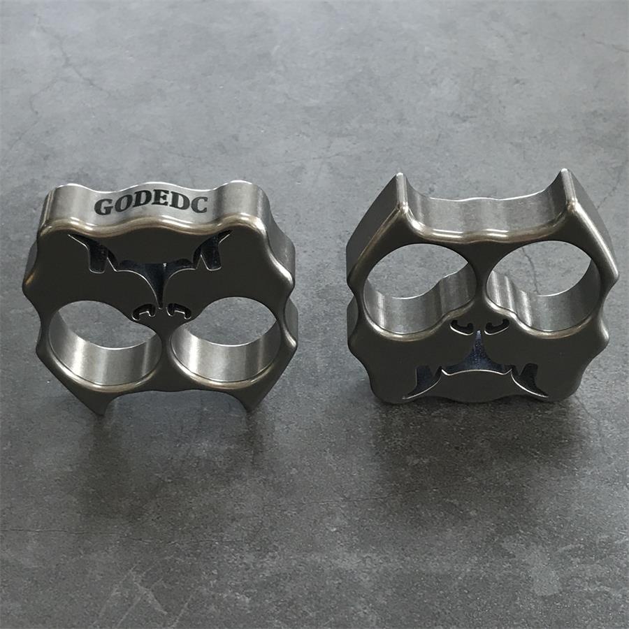 GODEDC Titanium TC21 Dog Head Two Hole Outdoor Tool