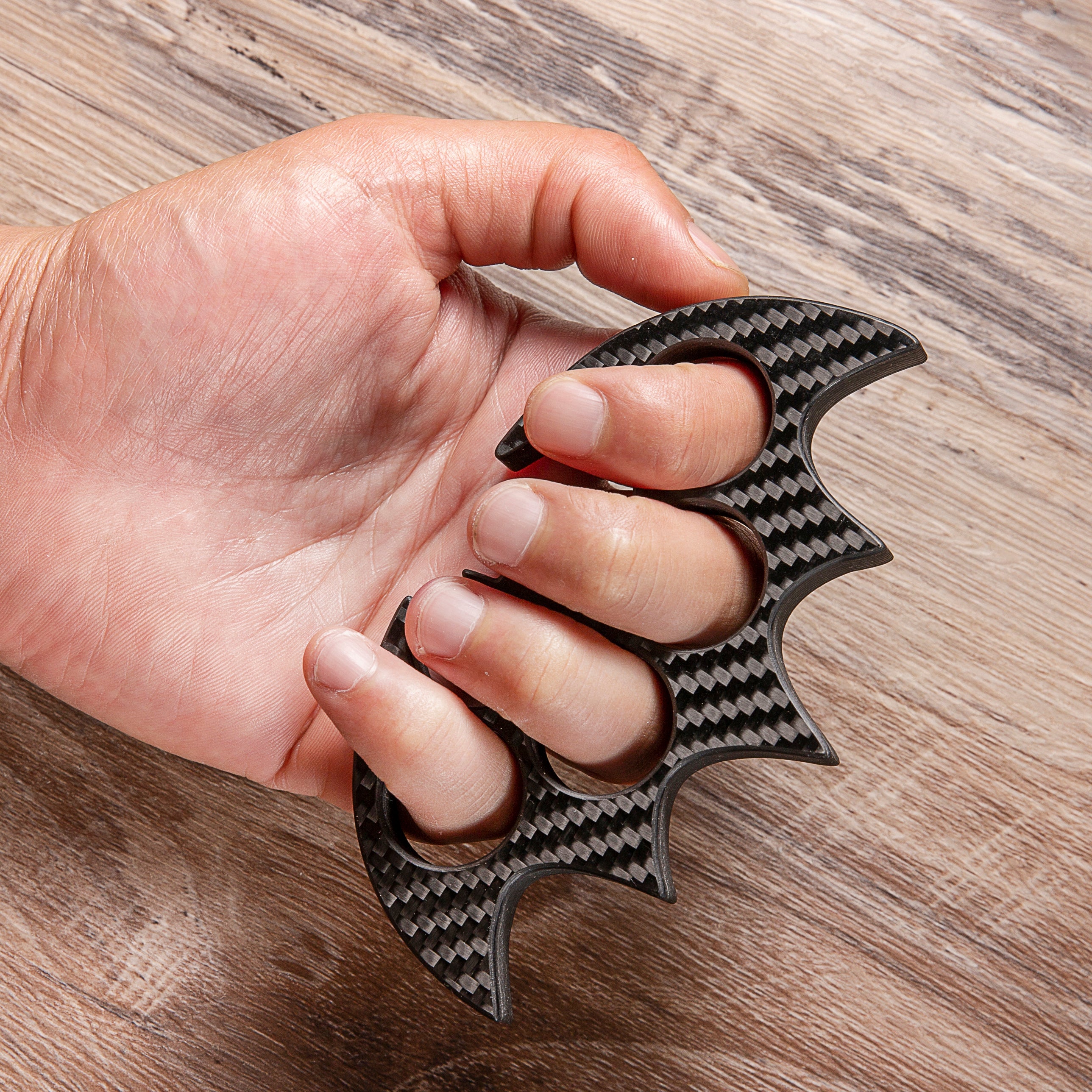 Bat Man Brass Knuckles Carbon Fiber